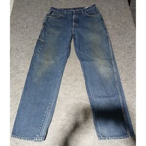 Bulwark FR Carpenter Jeans Men's Sz 36x36 Blue Denim Work Pants Utility Pockets